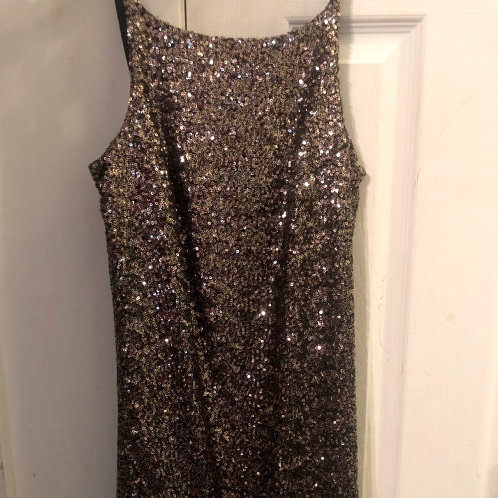 Gianni Bernini gold sequin mini dress